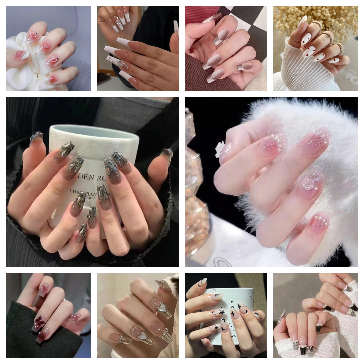 24 pieces box nail art pieces a variety of styles and styles to choose