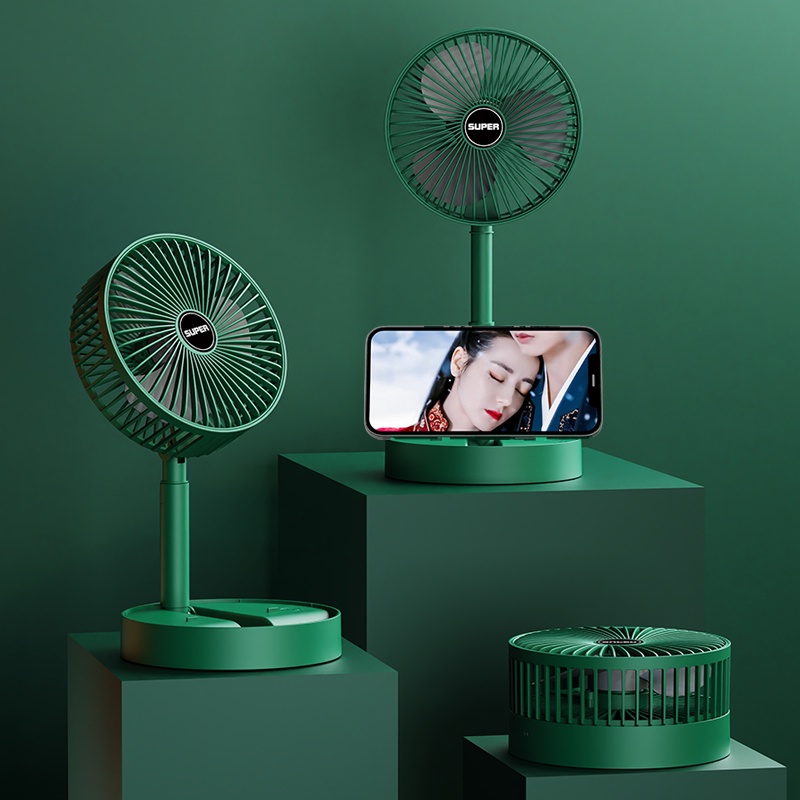 Adjustable Mini Fan Kipas Small Cooling Desk Home Office Battery USB ...
