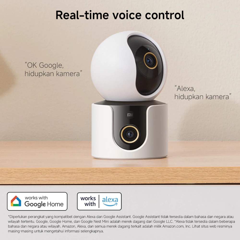 Xiaomi Smart Camera C500 Dual / Fixed Camera & Pan-tilt Zoom Camera / AI Detection modes / Dual 4 MP ultra-HD vision / Real-time voice control [Official Store] - Gambar 4
