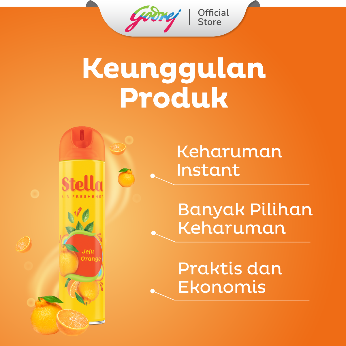 Stella Aerosol Orange 175ml - Gambar 3