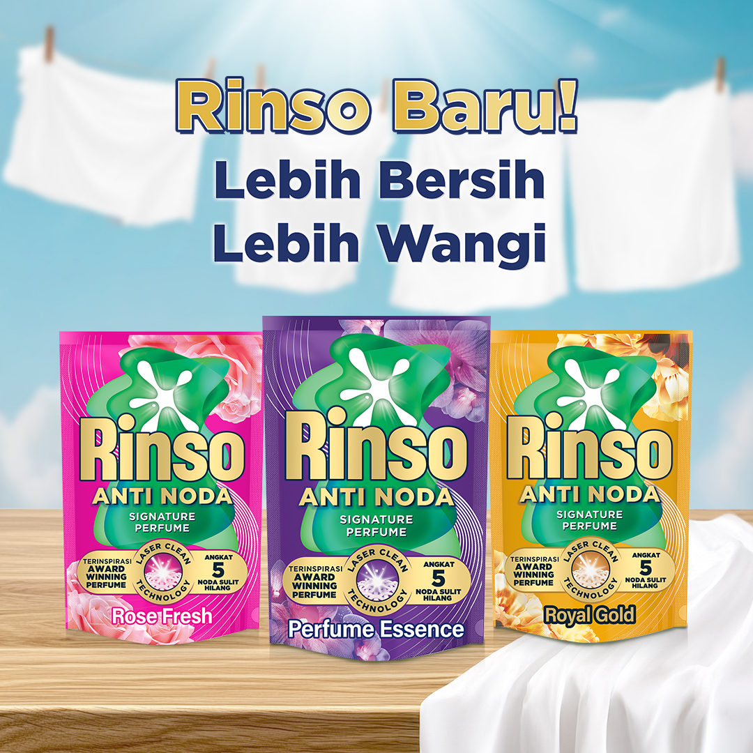 Rinso Baru Detergen Cair Varian Perfume Essence 700g - Gambar 3