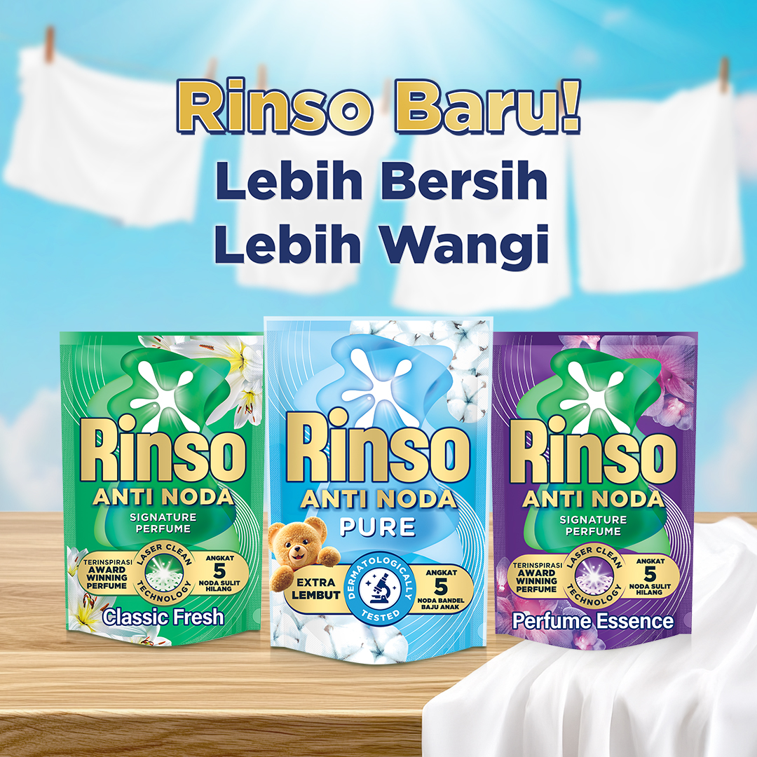 [Extra Isi 35%] Rinso Baru Detergen Cair Varian Pure 700g - Gambar 2