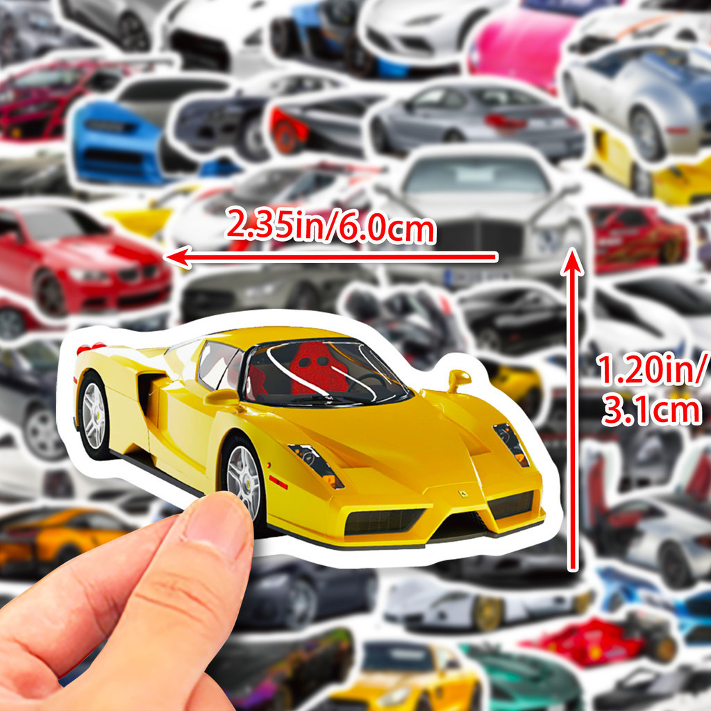50pcs Cartoon Modified JDM Sports Car Series Graffiti Stickers Suitable ...