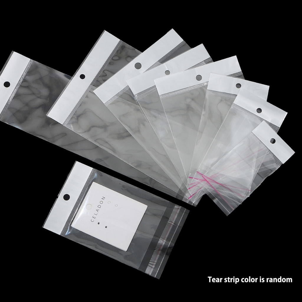 100Pcs Transparent Self Adhesive Seal Plastic Storage Bag OPP Pack Bag