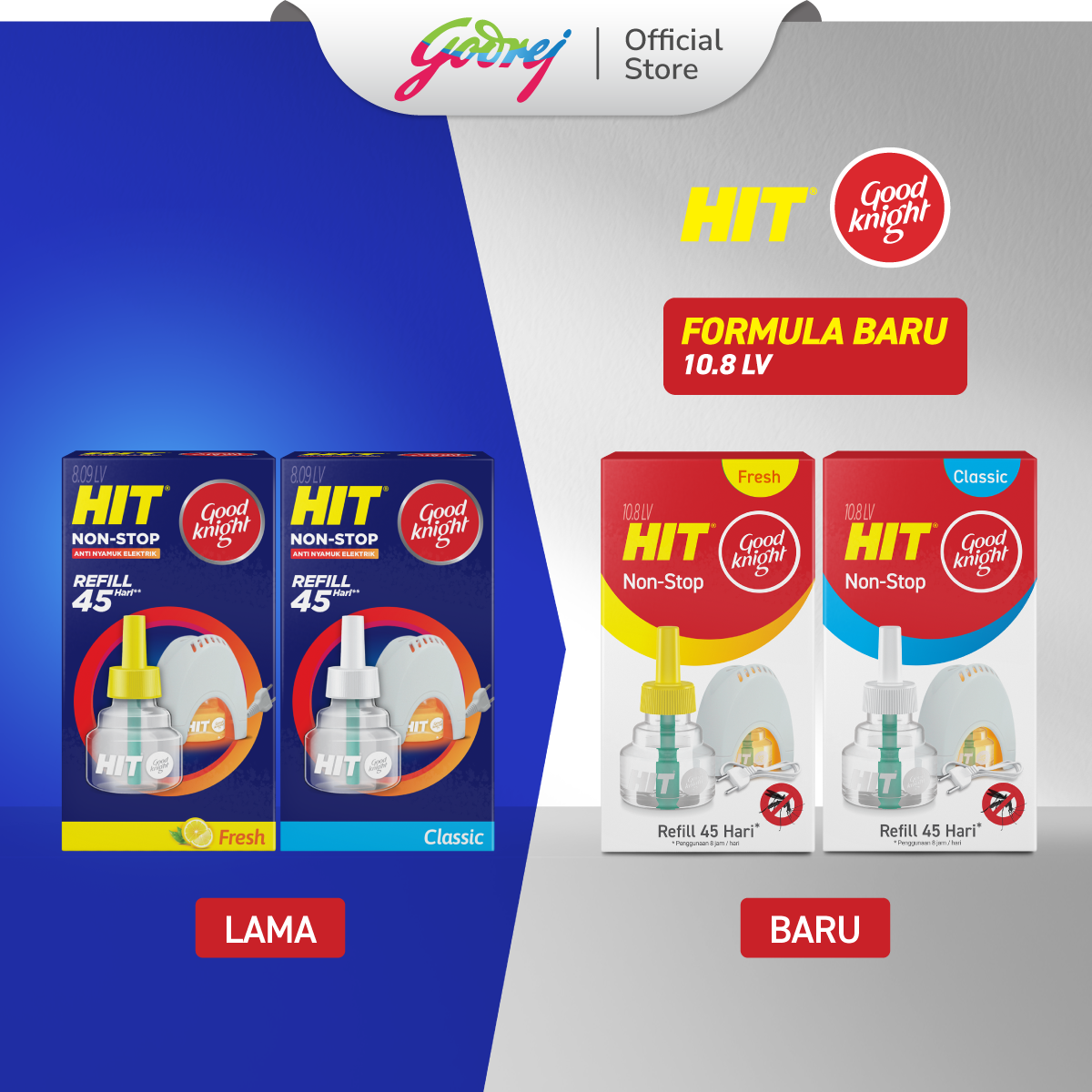 Hit Good Knight Refill Fresh Multipack - Refill Obat Nyamuk Elektrik - Bunuh Nyamuk Penyebab Demam Berdarah (DBD) - Gambar 2
