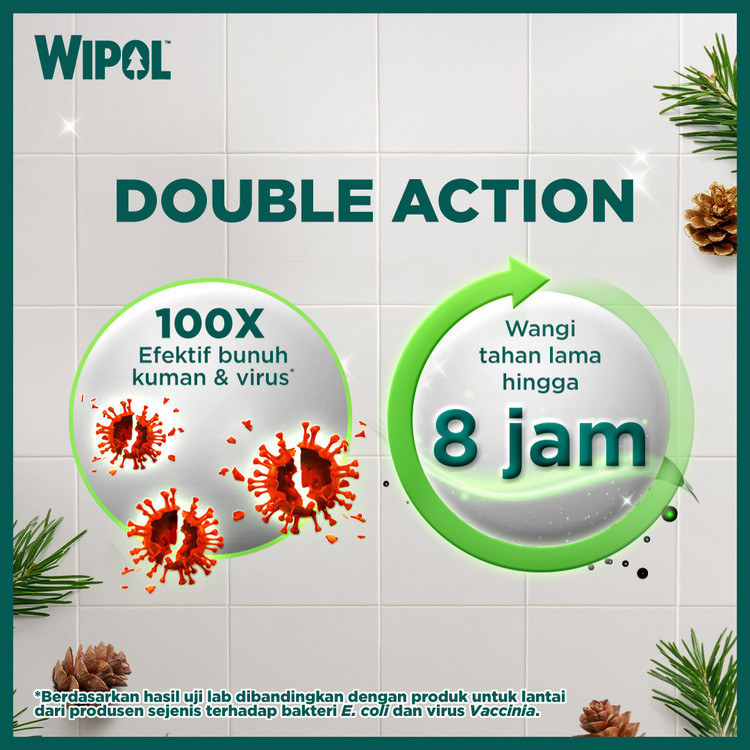 Wipol Pembersih Lantai Karbol Cemara Botol 430g - Gambar 4