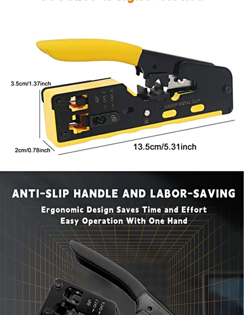 One Set Multi-Purpose Cable Press Clamp RJ45 EZ Pass Through Mold Fits ...