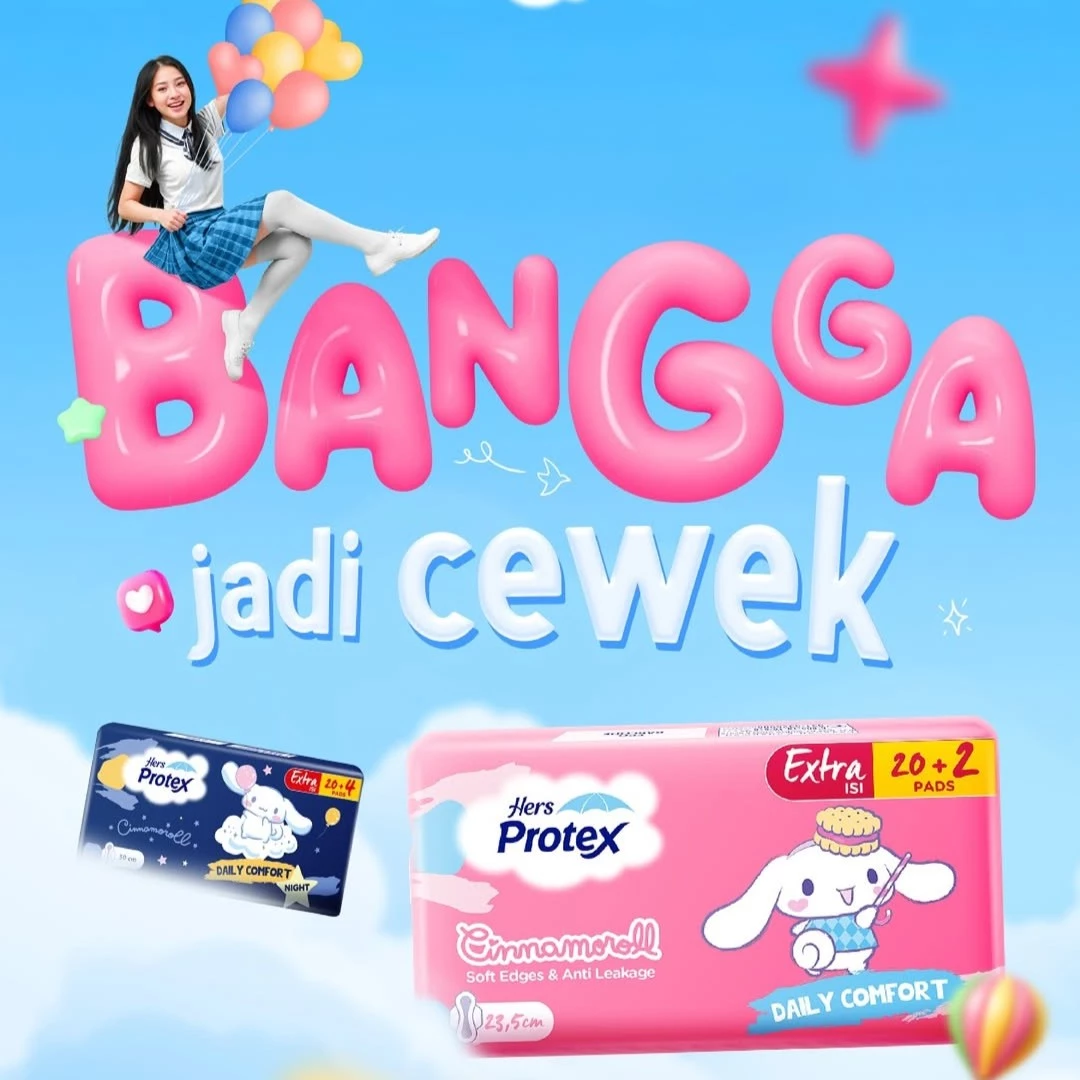Hers Protex Comfort Night Pembalut Wanita 35 cm Bag Isi 12 Pcs - Gambar 2