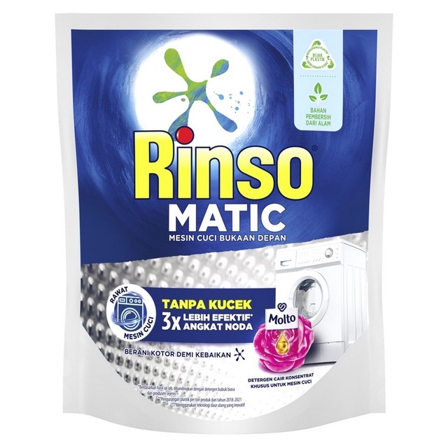 Rinso Detergent Cair Konsentrat Deterjen Matic Mesin Cuci Bukaan Depan 1.45L - Gambar 2