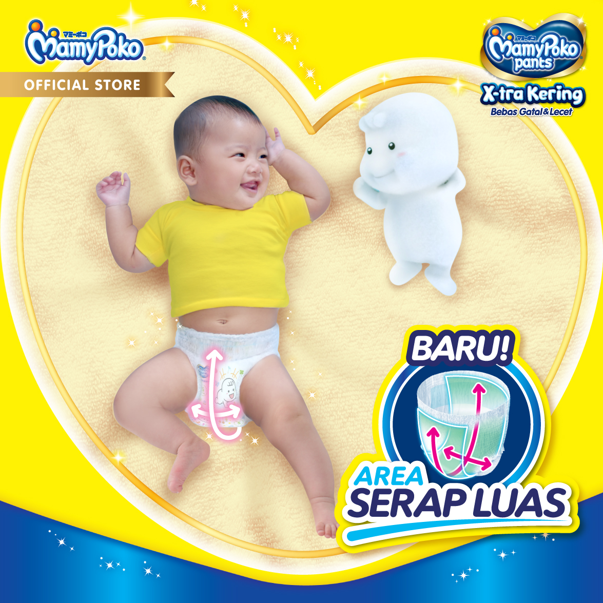 MamyPoko Pants X-tra Kering - XXXL 30+2 - 3 Pack - Gambar 4