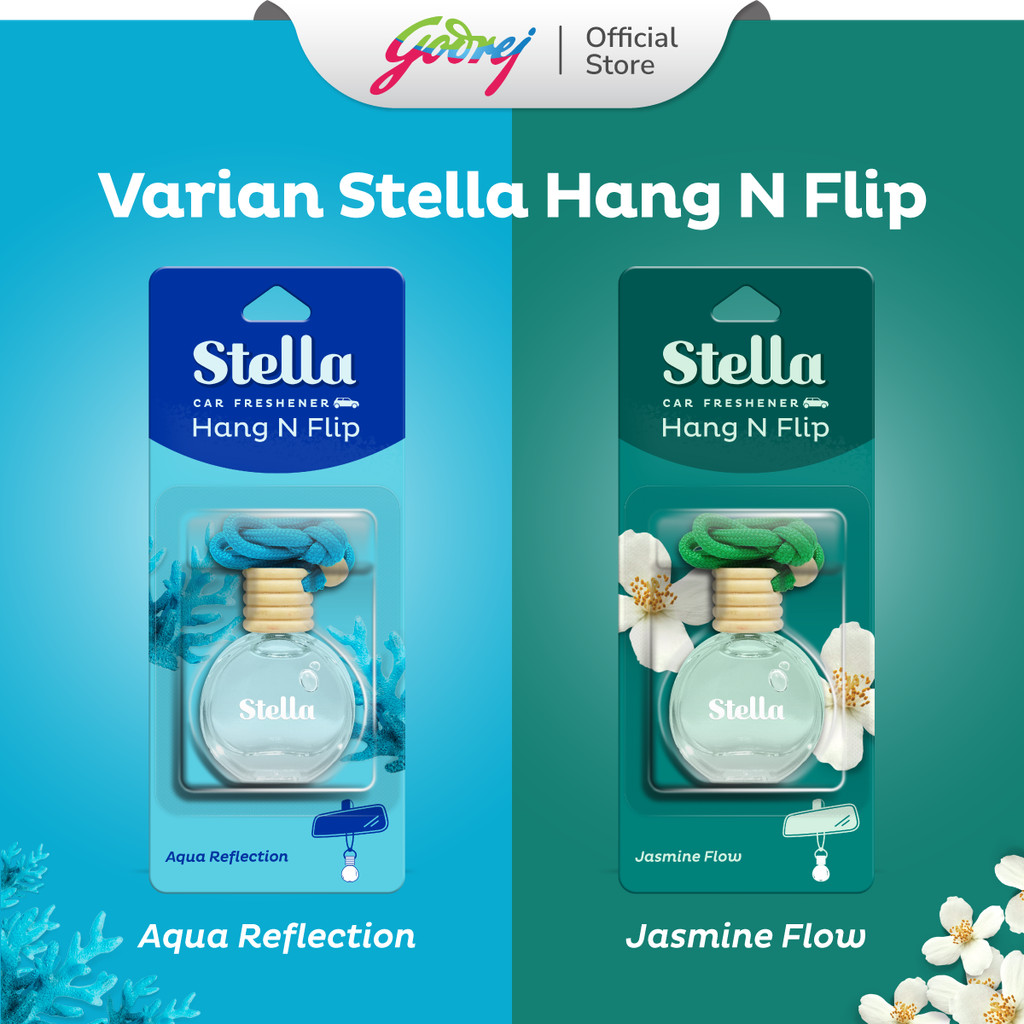 Stella Hang N Flip Jasmine Flow 12ml - Pengharum & Pewangi Mobil - Gambar 3