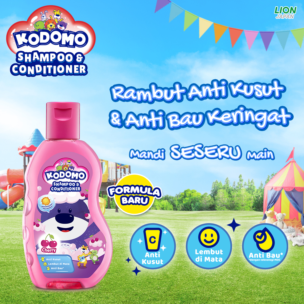 Kodomo Shampoo Gel Cherry Botol 200 ml - Gambar 2