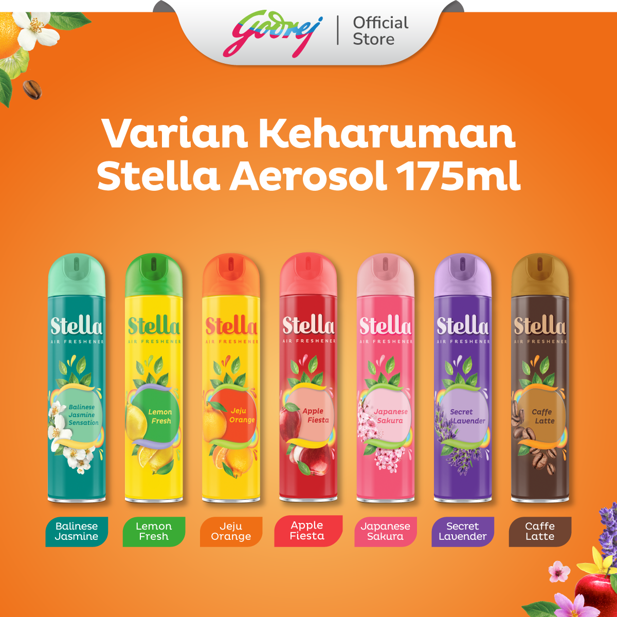 Stella Aerosol Orange 175ml - Gambar 4