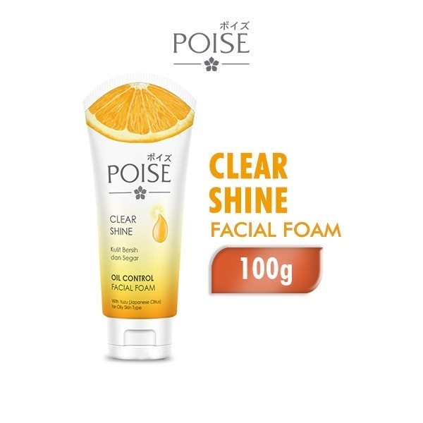 Poise Facial Foam Sabun Cuci Muka Clearshine Tube 100 gr