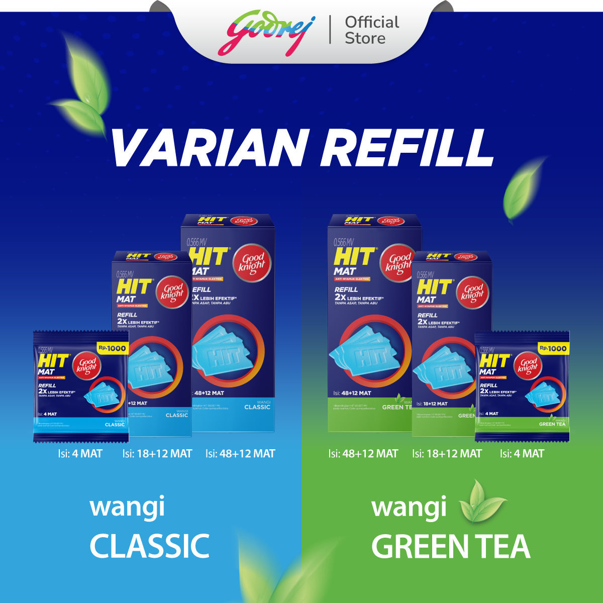 Hit Mat Green Tea 60+6s - Gambar 4