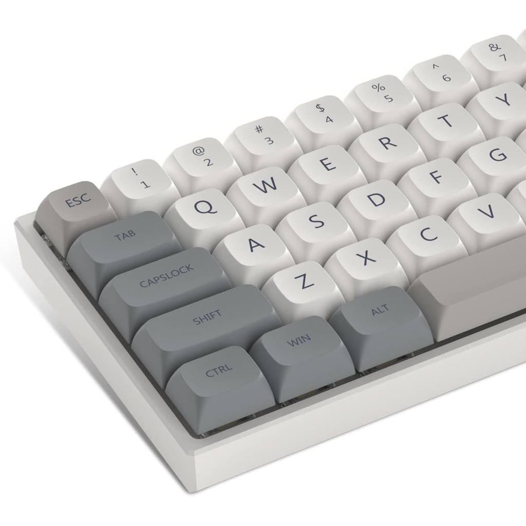 Womier Vintage Grey PBT Keycaps, XDA Contour Keycaps 75%, Dye ...