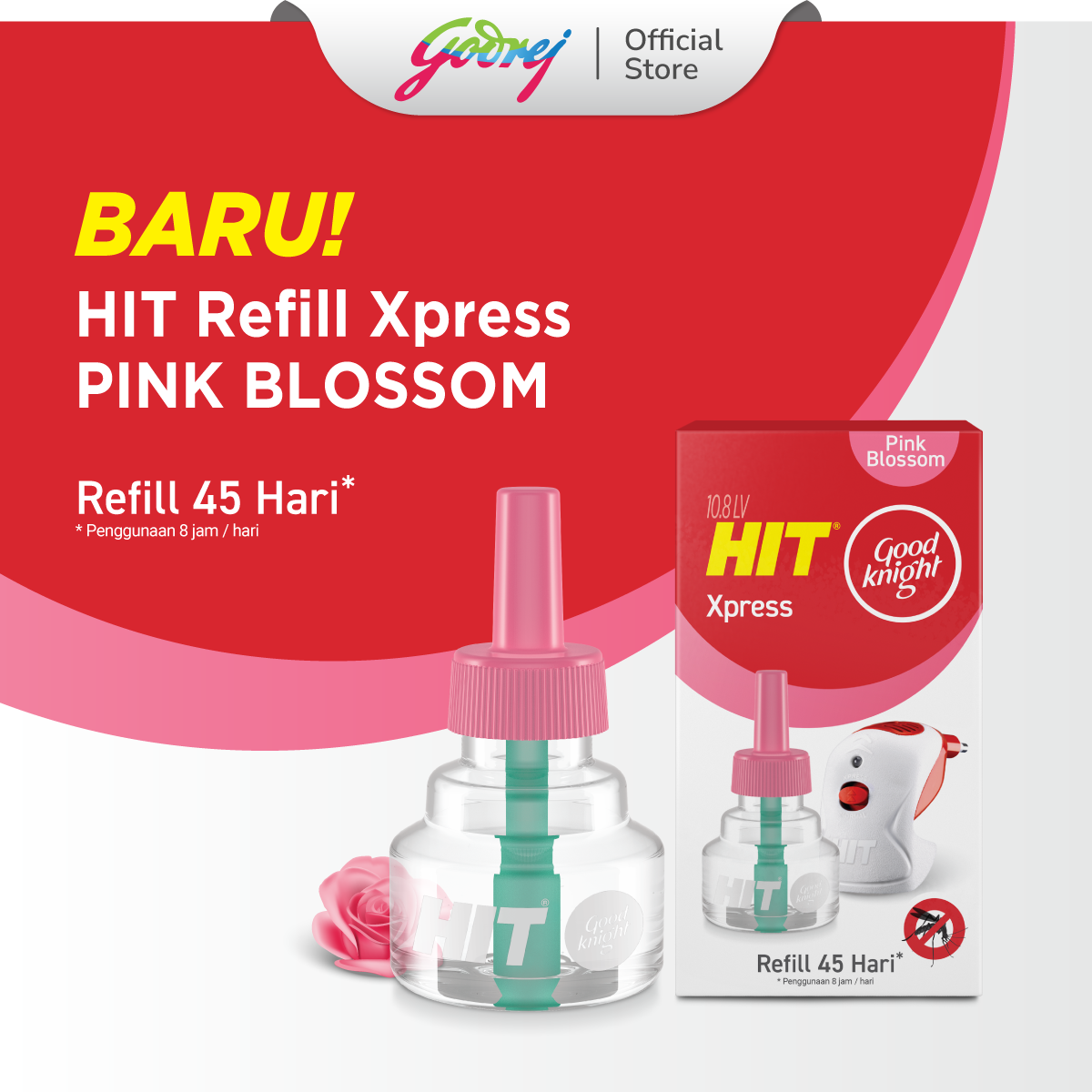 HIT Goodknight Xpress Refill Pink Blossom - Gambar 3
