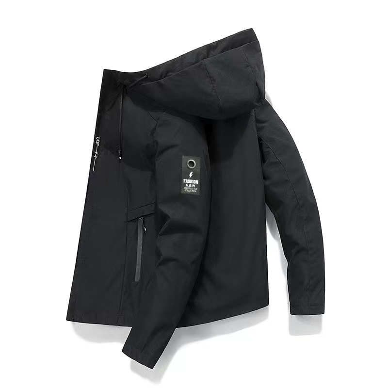 2024 New Style Outdoor Fashion Casual Brand Men s Jacket High Quality Zipper Hooded Jacket Shopee Singapore