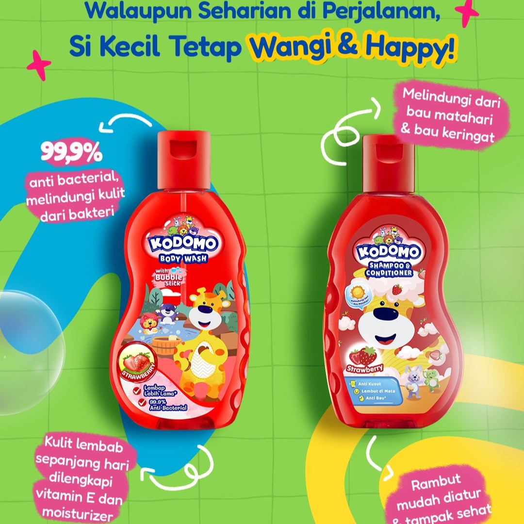 Kodomo Shower Gel Orange Botol 200 ml - Gambar 3