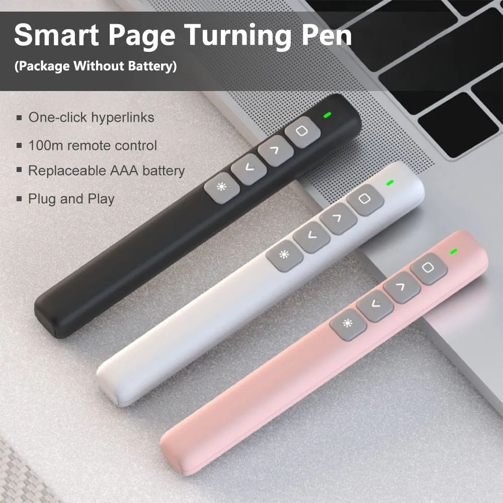 2.4GHz Wireless PowerPoint Pen Presentation Clicker USB RF Remote ...