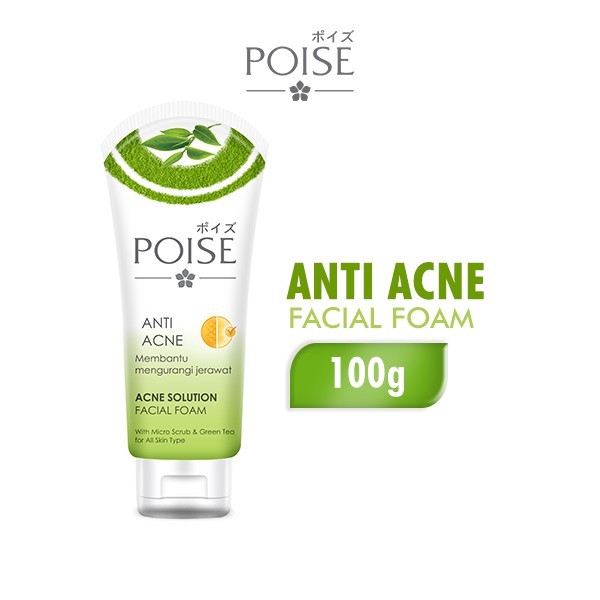 Poise Facial Foam Sabun Cuci Muka Anti Acne Tube 100 gr