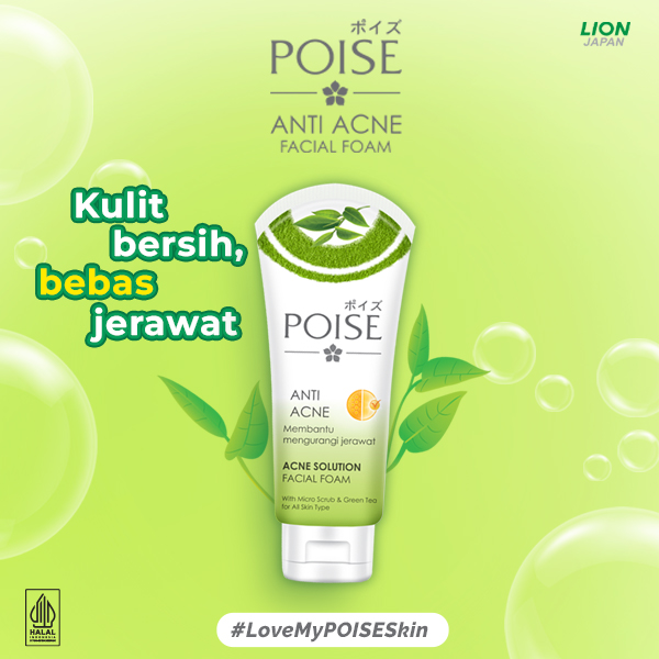 Poise Facial Foam Sabun Cuci Muka Anti Acne Tube 100 gr - Gambar 2