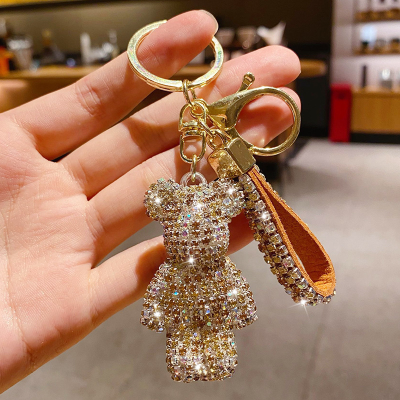 FINGHU Butterfly Keychain With Sparkling Diamonds - Fashion Key Ring For Ladies Handbag, Backpack, Or Car Keys (Red)