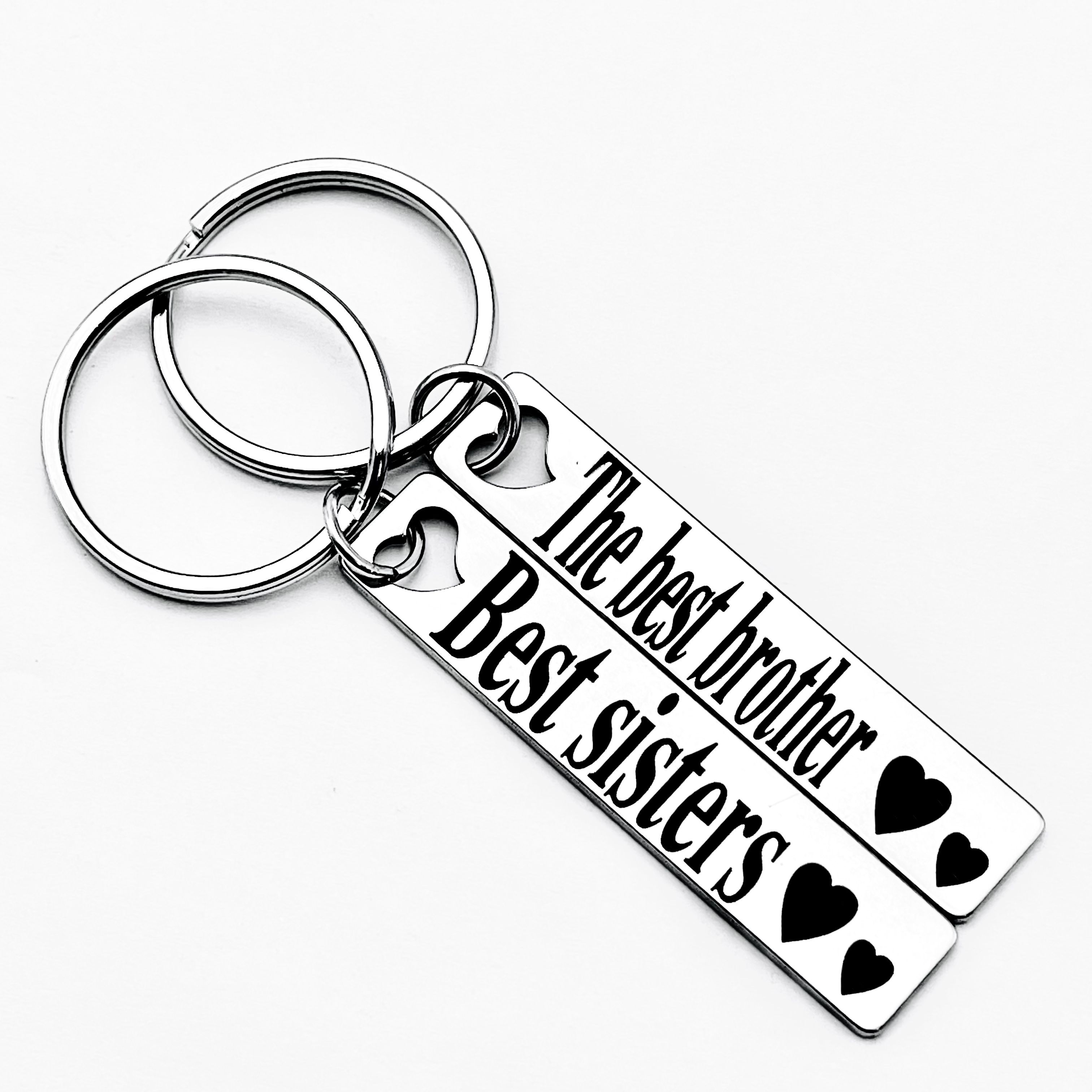 Brother and Sister UK Stainless Steel Keychain - The Ideal Gift for ...