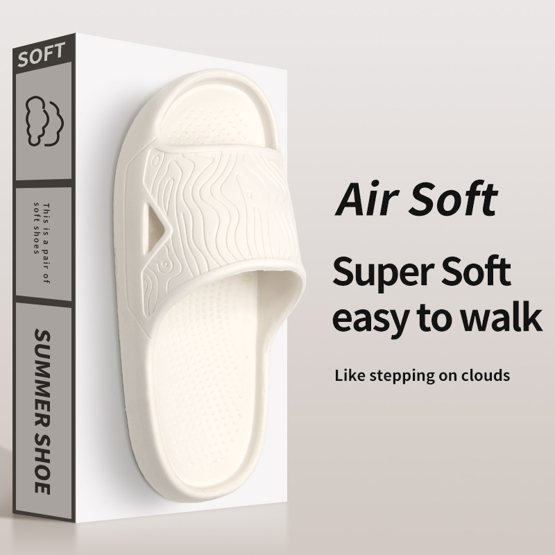 Women's Linen Slides & Beach Slippers - Open-Toe Summer Sandals, Non-Slip EVA Sole, Comfortable Household Slippers