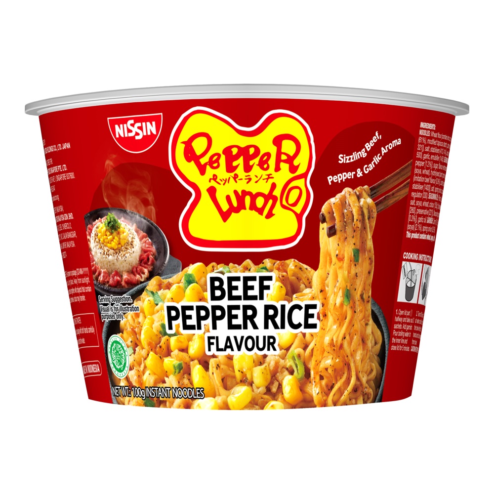 [Carton] Nissin Pepper Lunch Bowl Beef Pepper Rice Flavour (18x100g ...