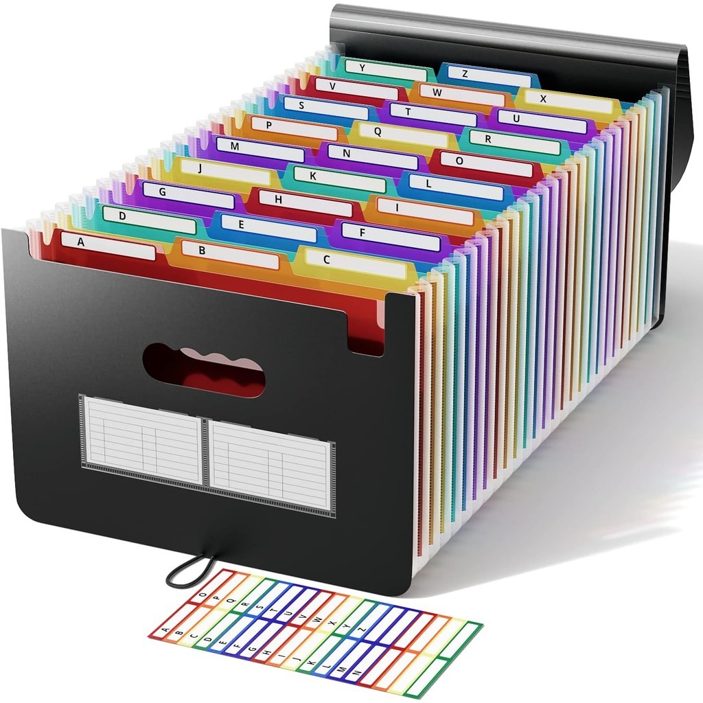Expanding File Folder 24 Pocket Accordion A4 Portable Organizer ...