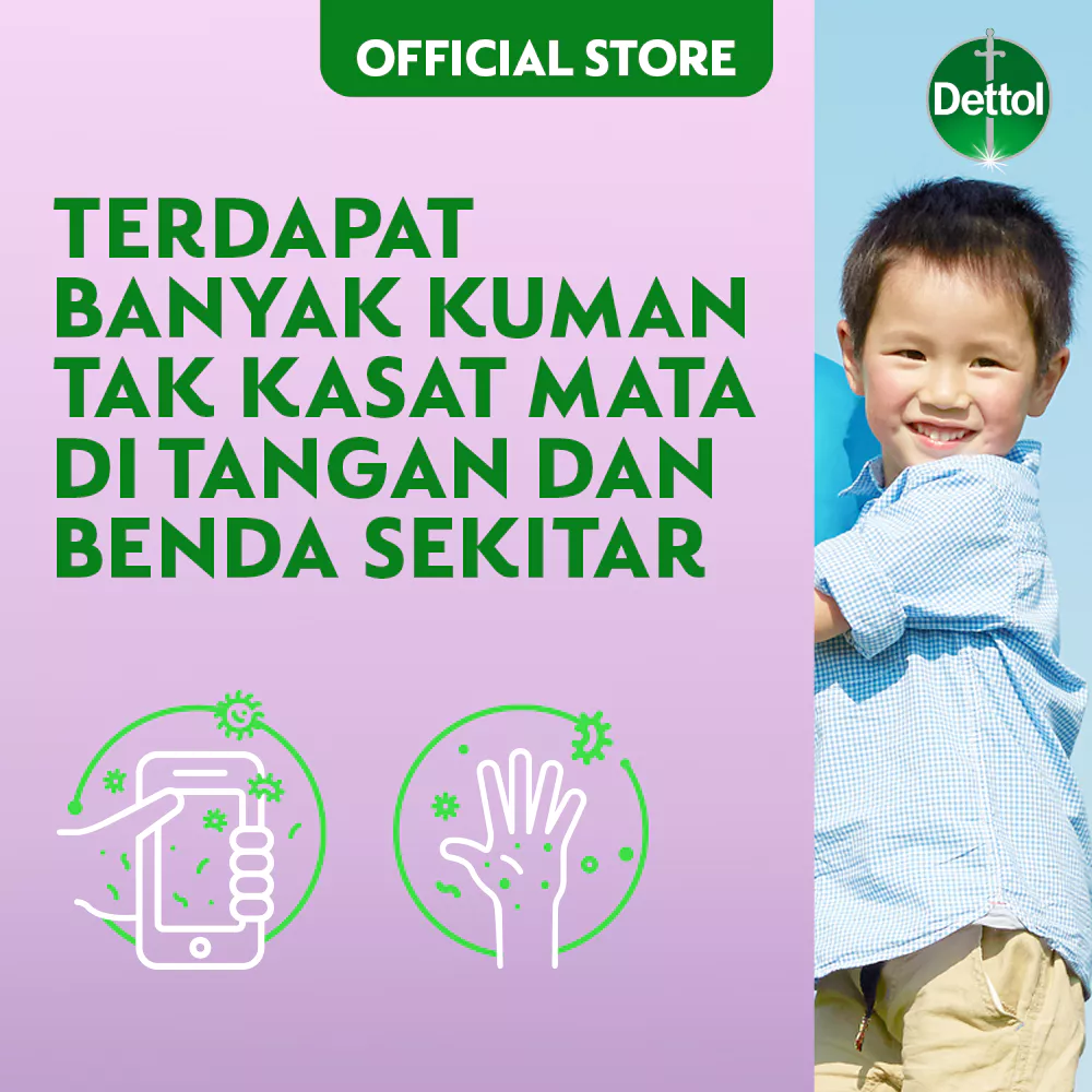 Dettol Tisu Basah Sensitive Anti Bakteri 10s - Wet Wipes Tissue - Gambar 2