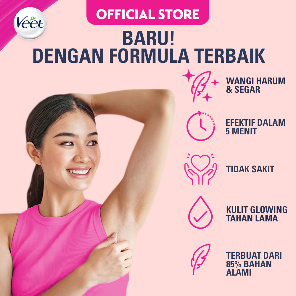 Veet Normal Hair Remover Pure Cream - 25gr (Krim Penghilang Bulu Dalam 5 Menit, Untuk Hasil Kulit Glowing Tahan Lama & Tidak Sakit) - Gambar 2