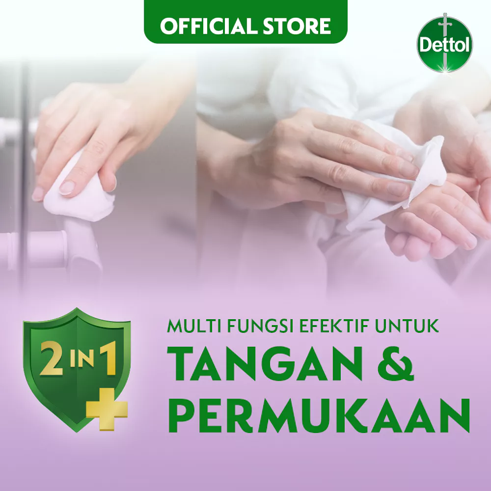Dettol Tisu Basah Sensitive Anti Bakteri 10s - Wet Wipes Tissue - Gambar 4
