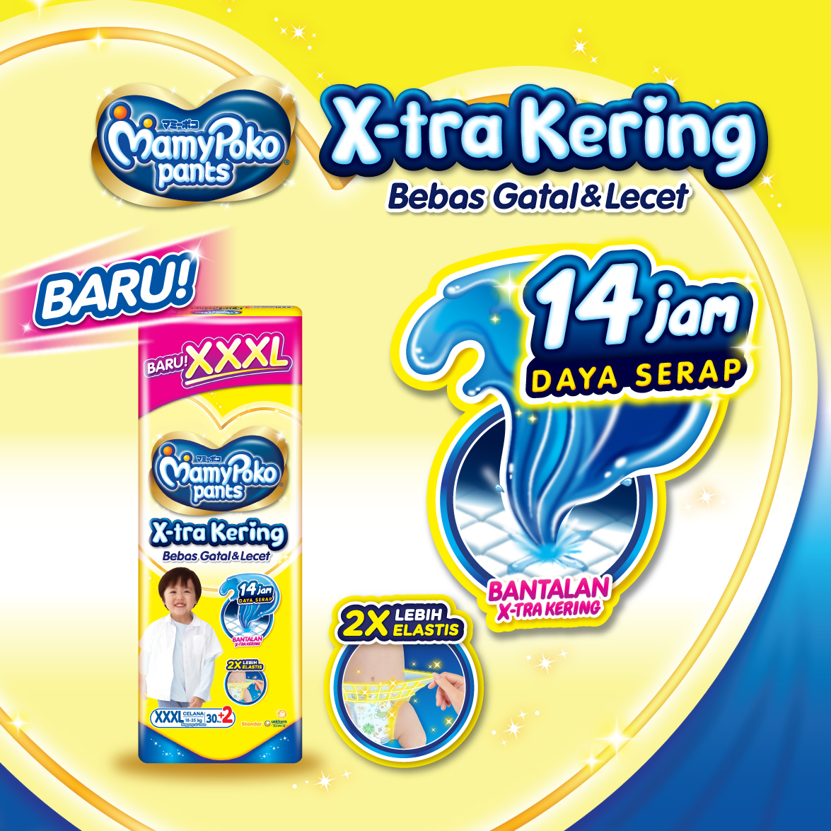 MamyPoko Pants X-tra Kering - XXXL 20+2 - Gambar 2
