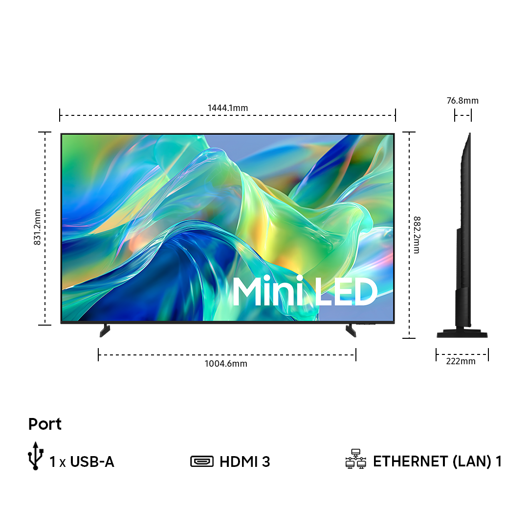 Samsung 65" Mini LED M1EH Samsung Vision AI Smart TV (2026) - Gambar 3