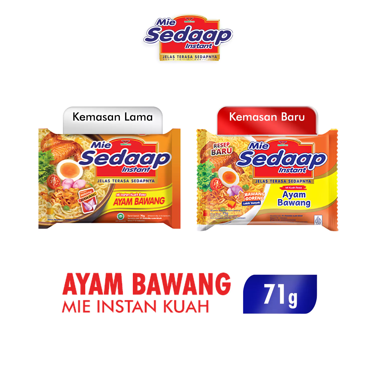 Sedaap Mie Instan Ayam Bawang Bag 71 gr isi 40 (Kardus) - Gambar 3