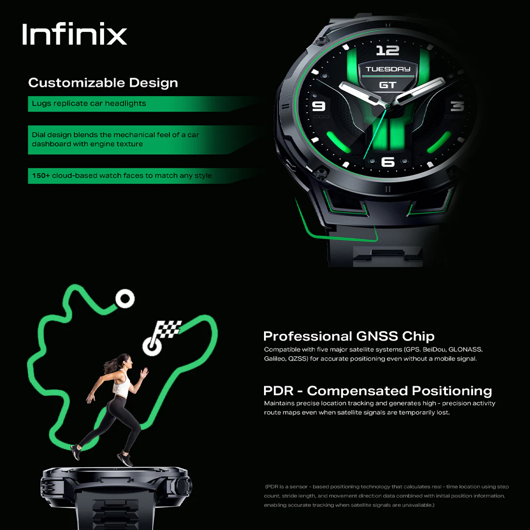 Infinix GT Watch 5 Pro - XW5GT - 1.43" - AMOLED HD - 460mAh - GNSS Chip -Support Clear BT Calling - AI Health & Sports - IP68 - Gambar 4