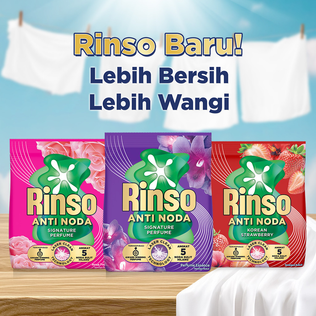 [Lebih Hemat 25%] Rinso Baru Detergen Bubuk Varian Perfume Essence 1440g - Gambar 3