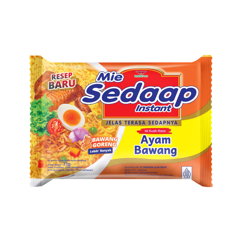 Sedaap Mie Instan Ayam Bawang Bag 71 gr isi 40 (Kardus) - Gambar 4