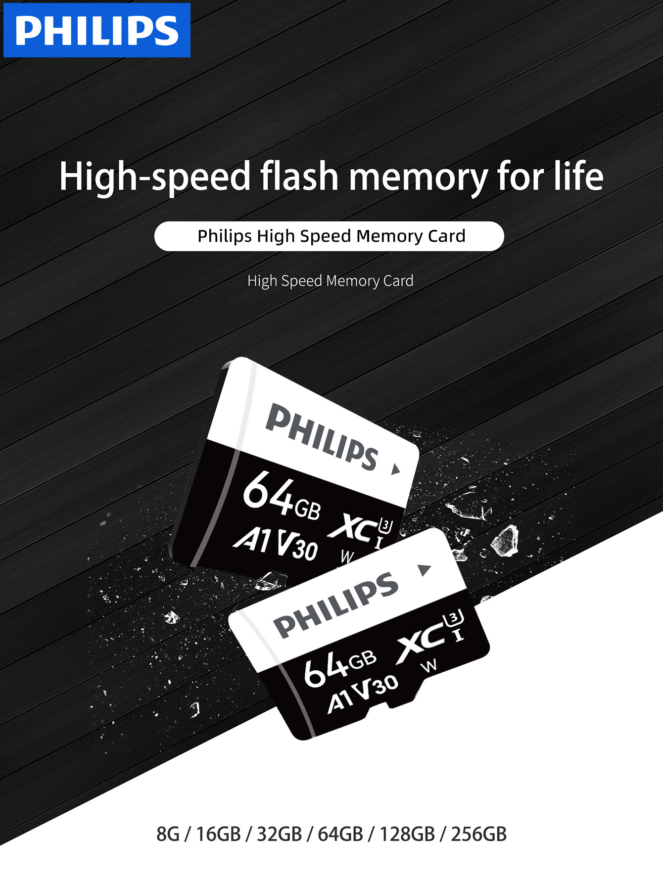 PHILIPS Micro SD Card 8G 18G Memory TF Flash Card High Speed Class 10 ...