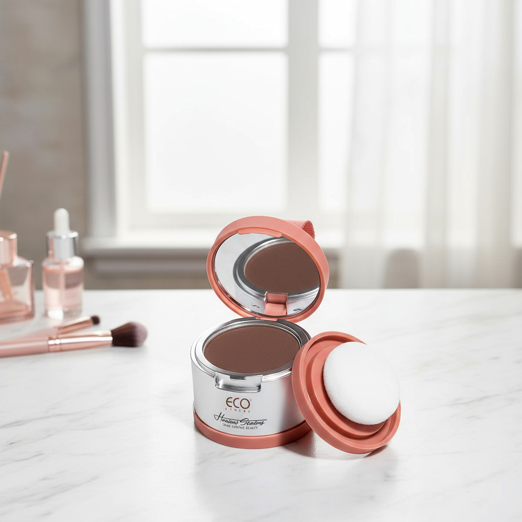 Root Concealing Hairline Powder (Black/Dark Brown), Waterproof Instant ...