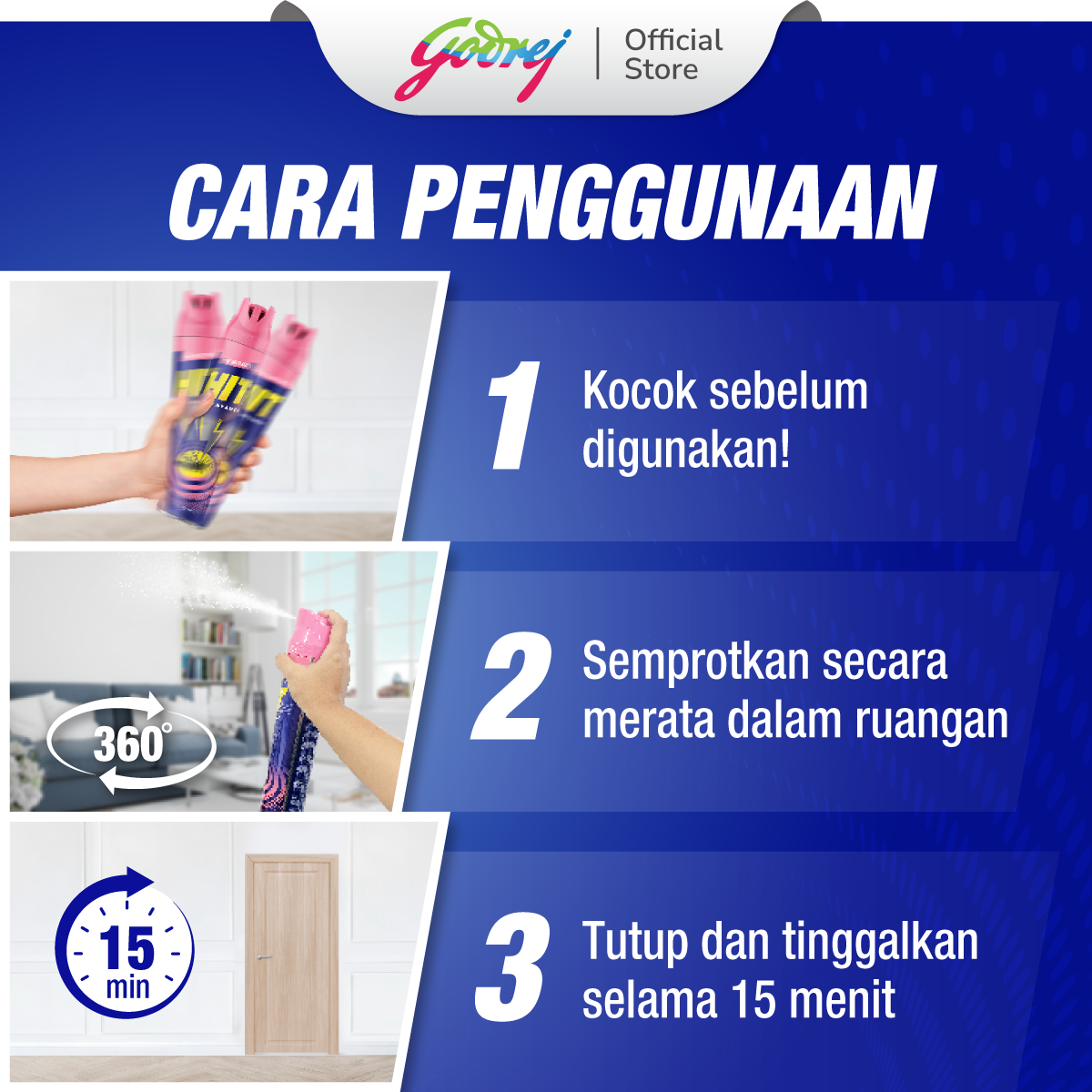 Hit Aerosol Orange 400ml - Obat Nyamuk - Bunuh Nyamuk Penyebab Demam Berdarah (DBD) - Gambar 4