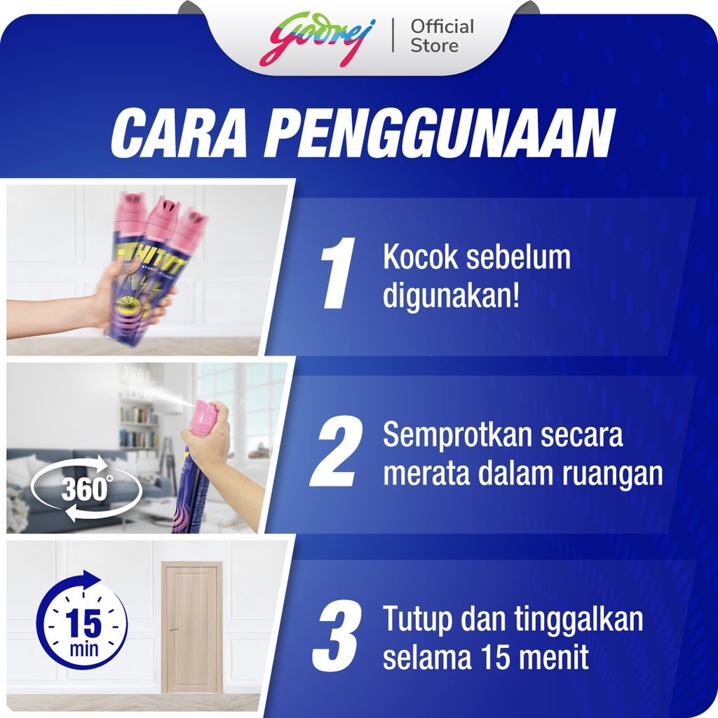 Hit Aerosol Expert Fresh Citrus 400ml - Obat Nyamuk - Bunuh Nyamuk Penyebab Demam Berdarah (DBD) - Gambar 4