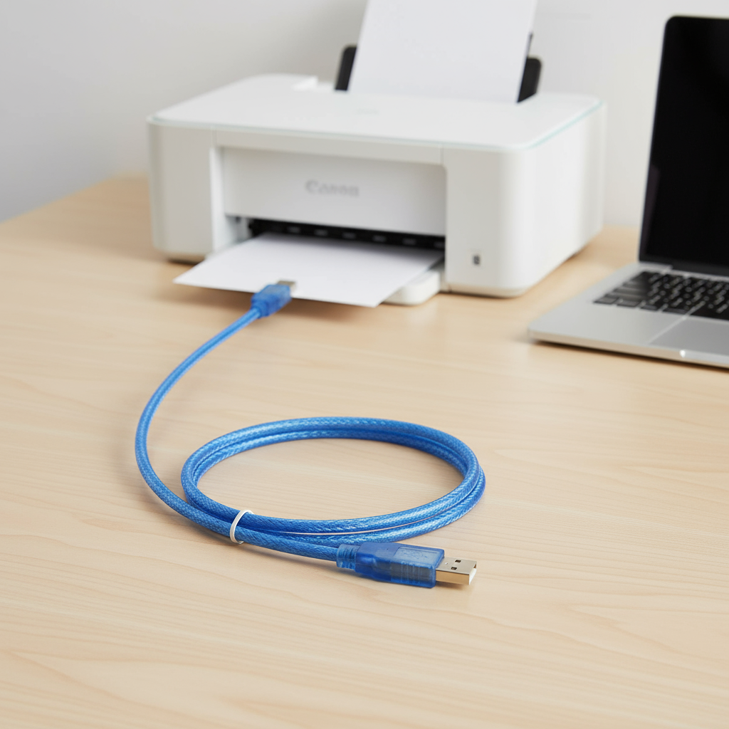 Blue Transparent USB 2.0 High-Speed Square Port Cable for Printer ...
