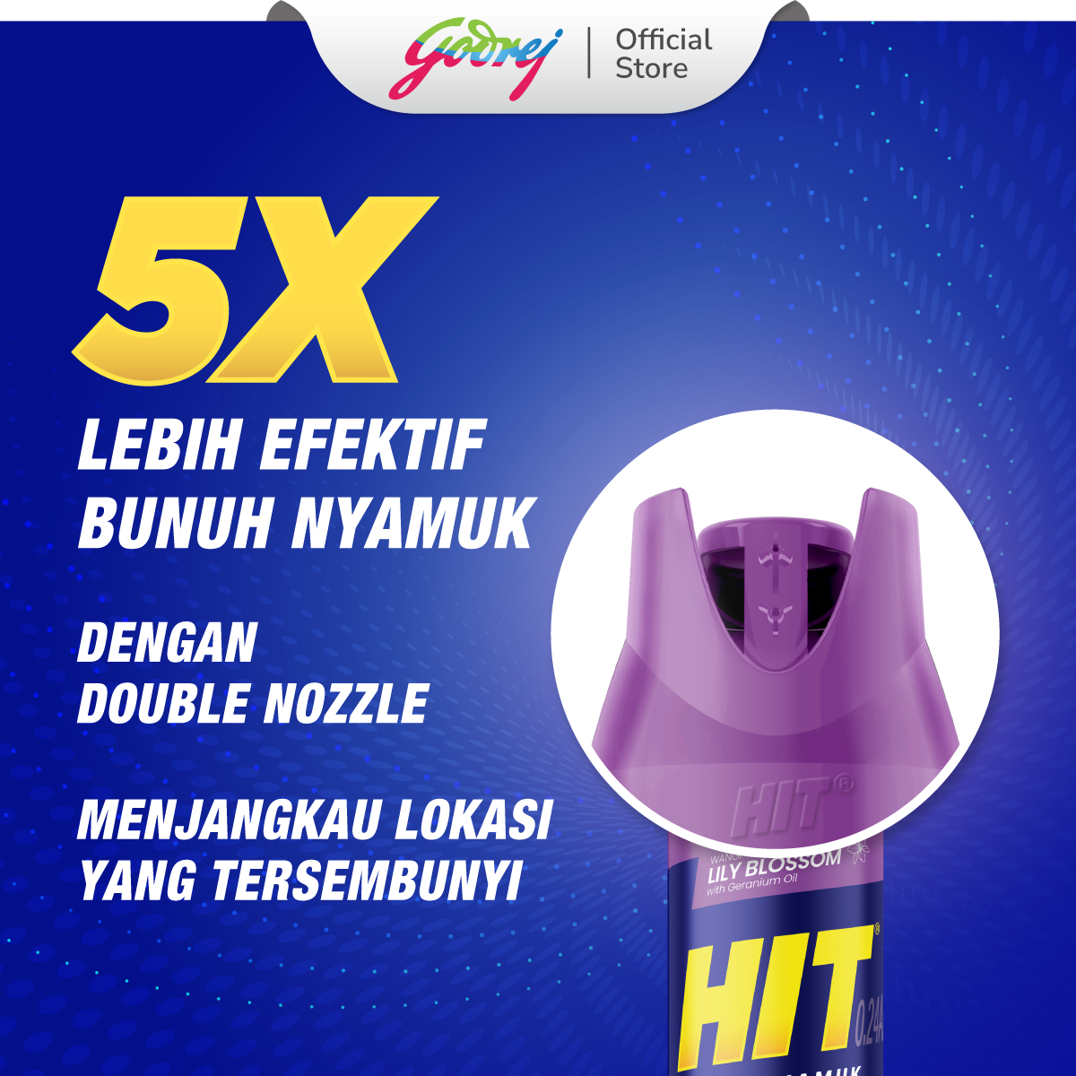 Hit Aerosol Lily Blossom 400 ml - Obat Nyamuk - Bunuh Nyamuk Penyebab Demam Berdarah (DBD) - Gambar 2