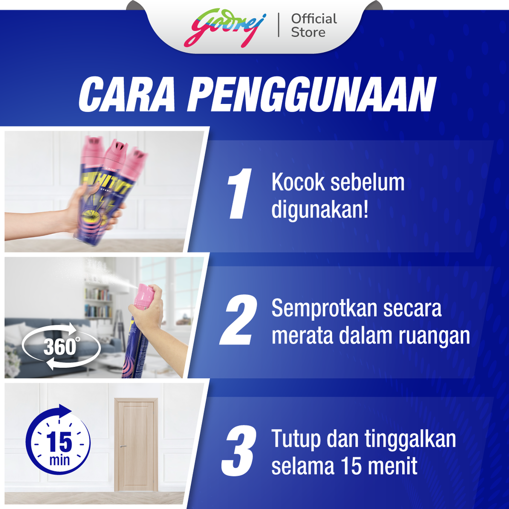 HIT Aerosol 750ml Lavender Breeze - Obat Nyamuk - Bunuh Nyamuk Penyebab Demam Berdarah (DBD) / 750 ml - Gambar 4