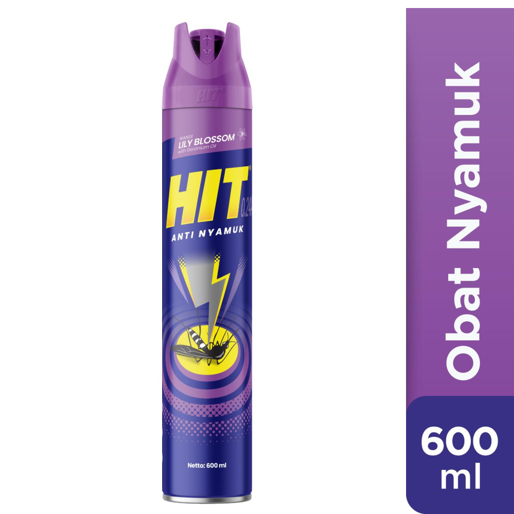 Hit Aerosol Lily Blossom 600ml - Obat Nyamuk - Bunuh Nyamuk Penyebab Demam Berdarah (DBD) - Gambar 2