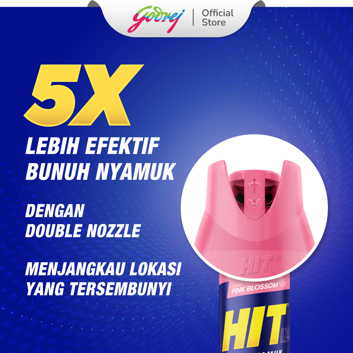 Hit Aerosol Expert Pink Blossom 600ml - Obat Nyamuk - Bunuh Nyamuk Penyebab Demam Berdarah (DBD) - Gambar 2