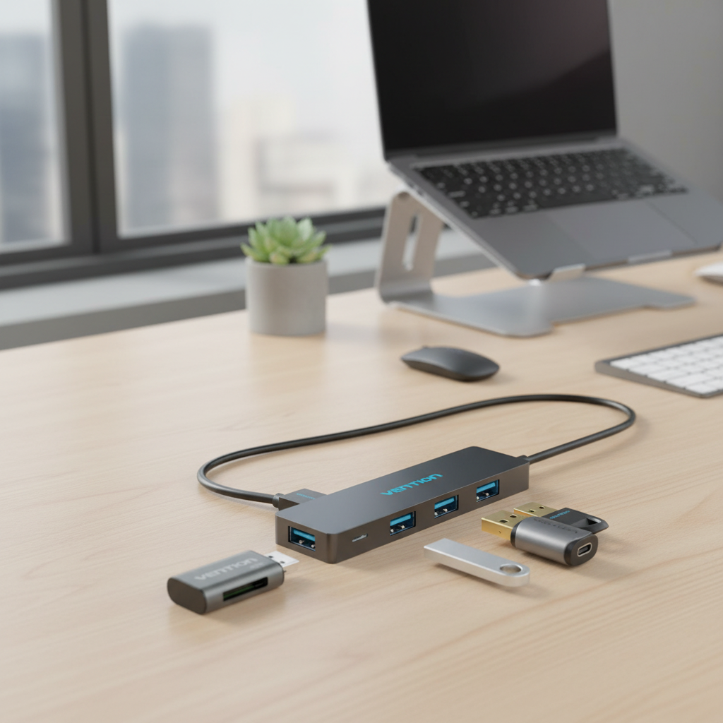 Vention USB C Hub 4 Ports Ultra Slim Fast Data USB Splitter Compatible ...